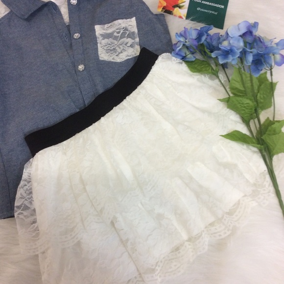 Other - Denim and lace for girls